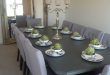 8-10 seater Large Dining table, High gloss black + painted top .