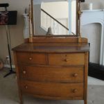 Antique 4 Drawer Wood Dresser with Mirror | eBay | Antique bedroom .