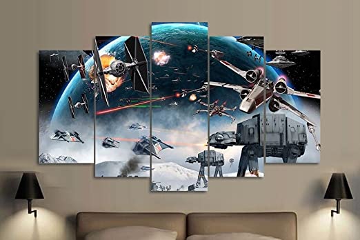 Amazon.com: 5PCS Framed Starwars Battle Canvas Prints - 5 Piece .