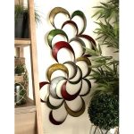 Decmode - Large Multi-Colored Abstract Metal Wall Decor .