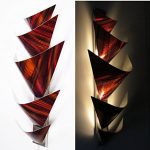 Modern Abstract Metal Wall Art Sculpture Lamp LED Accent Lighting .