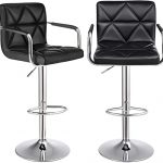 Amazon.com: SONGMICS Set of 2 Adjustable Swivel Bar Stool Chairs .