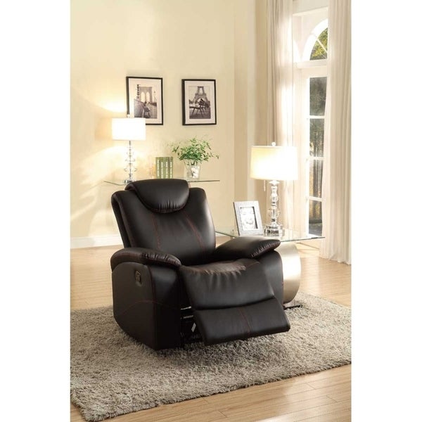 Shop Glider Recliner Chair With Adjustable Headrest, Black - Free .