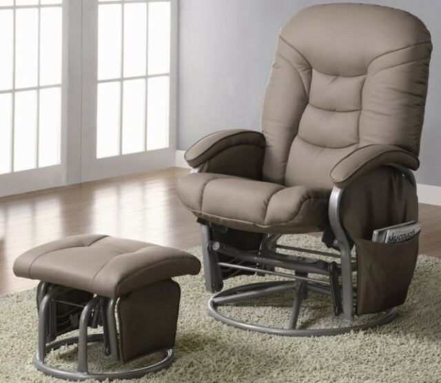 Armchair Chair Coaster Swivel Recliner Ottoman Adjustable Glider .