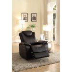 Shop Glider Recliner Chair With Adjustable Headrest, Black .