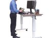 Adjustable Height Computer Desk - Mobile Sit and Stand Computer De