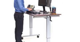 Adjustable Height Computer Desk - Mobile Sit and Stand Computer De