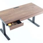 Woolsey Standing Desk with Three Drawers and Wireless Chargi