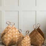 Set of Three Conical Woven Baskets | Basket weaving, Basket .