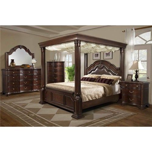 Elements International Tabasco King Canopy Bed (With images .