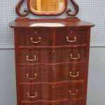 Antique Chest Of Drawers With Mirror | ... Era Mahogany Serpentine .