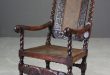 Antique Carved Oak Open Arm Chair - Antiques Atlas (With images .