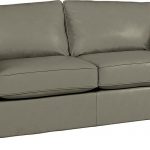 LaZBoy Metro Apartment Size Leather Sofa in Grey (EL990954 .