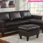 Black Leather Apartment Size Sectional So