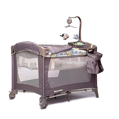 Amazon.com : Baby playpens with Bassinet, Foldable Baby Bassinets .