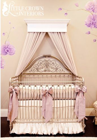 Orchid Lilac Silk Crib Bedding Set | Baby cribs, Crib bedding sets .
