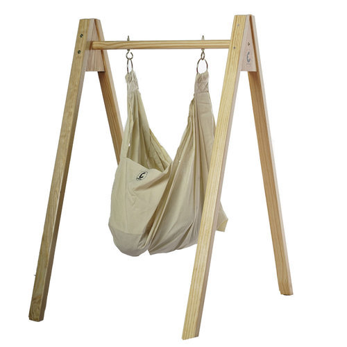 CuddlyCoo Baby Hammock/Cradle With Stand - Organic Cotton And Wood .