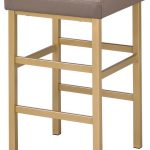 26" Gold Backless Stool, Camel - Contemporary - Bar Stools And .
