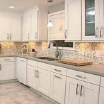 Kitchen Backsplash Tile Ideas With White Cabine