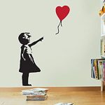 FoundaryWallArt Banksy Wall Decal - Girl With Balloon Heart Wall .