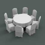 3d table chair banquet mod