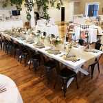Whitewash Wood Banquet Table | All Out Event Rent