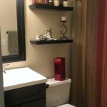 Small bathroom with earth tone color scheme. | Bathroom color .