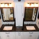 bathroom double sink countertop with wall storage cabinet - Google .