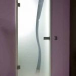 Bathroom entry doors with frosted glass and aluminum frame doors .