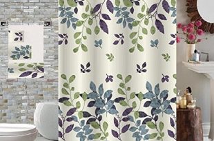 Green Bathroom Sets with Shower Curtain and Rugs and Accessories .