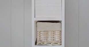 Tall narrow 20 cm bathroom freestanding cabinet with baskets and .