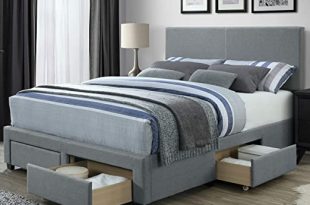 Amazon.com: DG Casa Kelly Panel Bed Frame with Storage Drawers and .