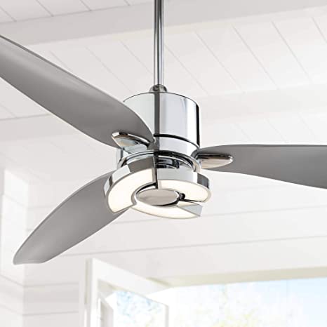 56" Vengeance Modern Ceiling Fan with Light LED Remote Control .