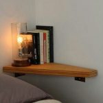 Shelf when bed is against the wall. Small bedroom storage idea .