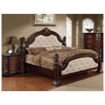 Buy California King Size Canopy Bed, Walnut Finish Bedroom Sets .