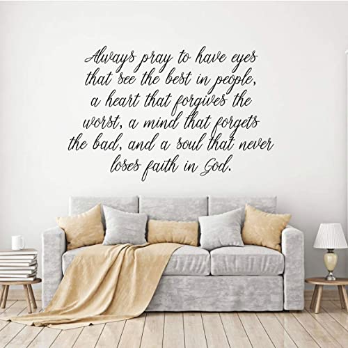 Amazon.com: Prayer Wall Decal – Pray to See the Best In People .