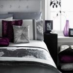 Elegant Black Bedroom Decorating Ideas | Plum bedroom, Silver .