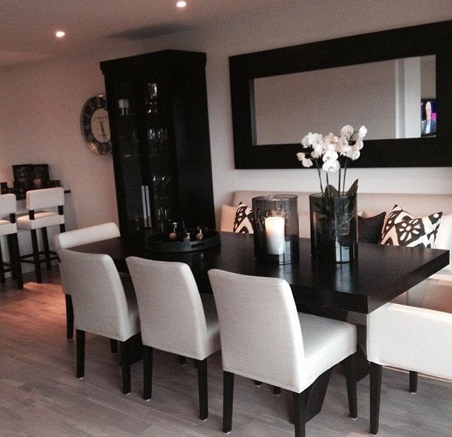 Black And White Dining Room Set
