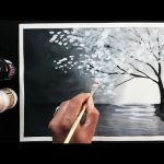easy black and white painting ideas tutorial - YouTu