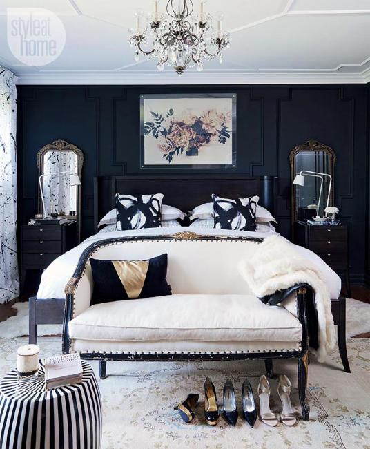 18 Stunning Black and White Bedroom Desig