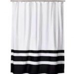 Home Threshold for Target Shower Curtain Bottom Stripe White and .
