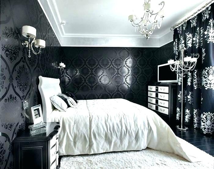 Black White Wallpaper Bedroom And Grey Striped Ideas Interior Kids .
