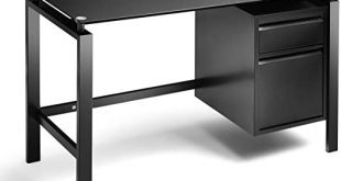 Amazon.com: Black Computer Office Desk Writing Desk with Premium .