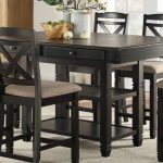 Baywater Natural And Black Counter Height Dining Room Set from .