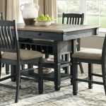 Tyler Creek Two-Tone Black 5 Pc. Counter Height Dining Set .
