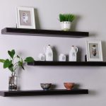 black floating shelves | Floating shelves, Floating wall shelves .