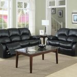 9700BLK-3 Cranley Reclining Leather Living Room Set in Bla
