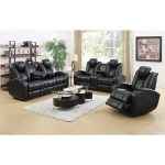 Shop DeNatali 3-piece Black Living Room Set - Overstock - 104769