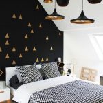 Black, White And Gold Geometric Bedroom Decor Pictures, Photos .