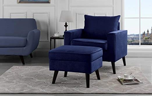 Blue Accent Chair With Ottoman 84119 522x330 